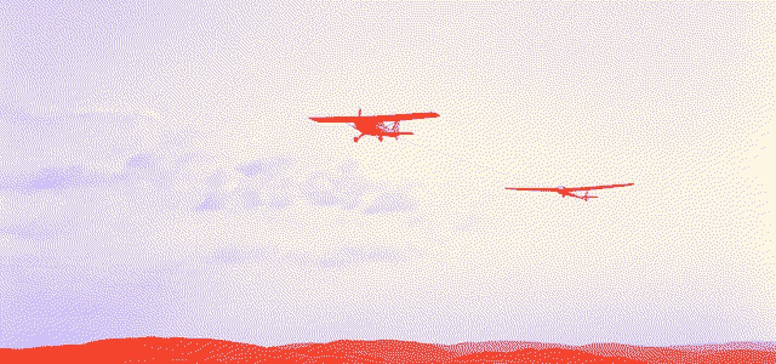 Towplane pulling a sailplane into the sky.